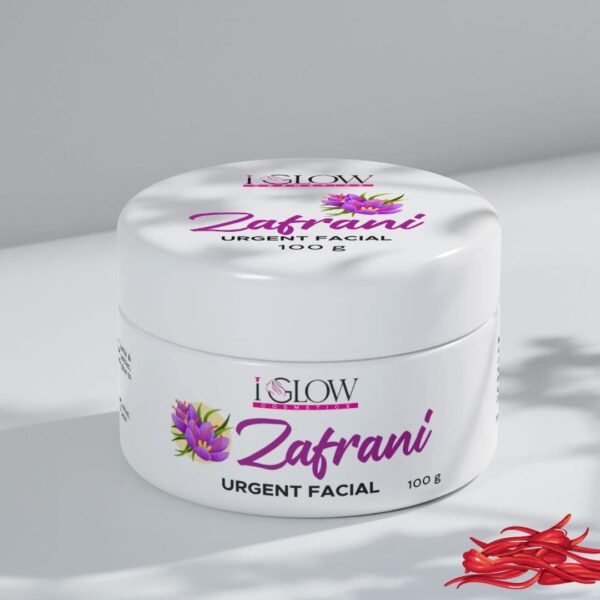 Zafrani Urgent Facial with Saffron for Instant Glow & Brightening – Anti‑Aging Facial Cream 100g – iGlow Pakistan