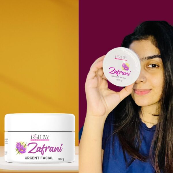 Zafrani Urgent Facial with Saffron for Instant Glow & Brightening – Anti‑Aging Facial Cream 100g – iGlow Pakistan