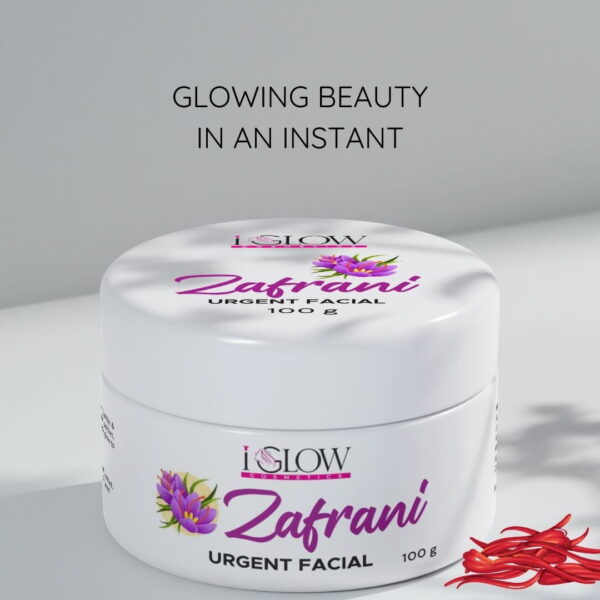 Zafrani Urgent Facial with Saffron for Instant Glow & Brightening – Anti‑Aging Facial Cream 100g – iGlow Pakistan