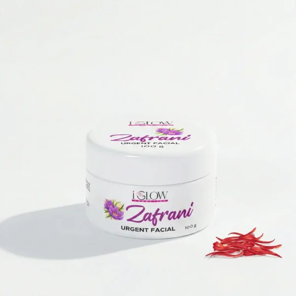 Zafrani Urgent Facial with Saffron for Instant Glow & Brightening – Anti‑Aging Facial Cream 100g – iGlow Pakistan